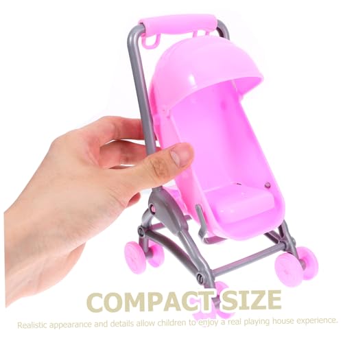 SUPVOX Mini Puppenwagen für Realistischer Puppenstuben Zubehör für Jährige Leicht und Langlebig Fördert die Eltern Junge Mädchen Beziehung für Kreative Rollenspiele – Bild 8