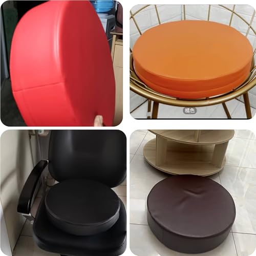 Cojín de asiento redondo para silla de terraza y barra de bar con funda extraíble Color 10 de 45cm 3