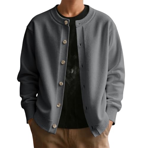 Chaqueta de punto para hombre con cuello alto, elegante abrigo de negocios, punto ligero, jersey de punto con botones, chaqueta deportiva para exteriores, transpirable, cárdigan de punto para casa