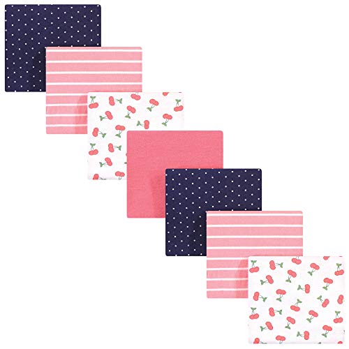 Image of Hudson Baby Unisex Baby Cotton Flannel Receiving Blankets Bundle, Cherry, One Size
