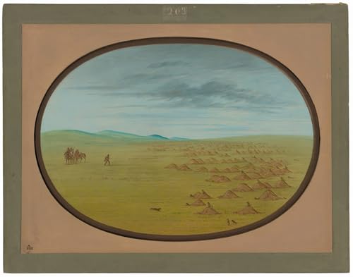 Village des chiens de prairie George Catlin affiche art mural 90cm
