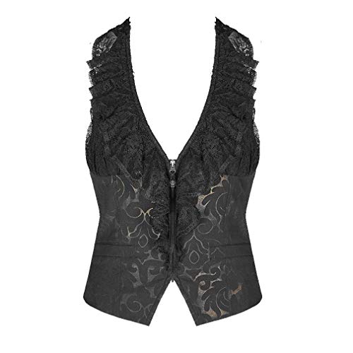 Top Misteria Punk Rave vêtement gothique femme manches longues en dentelle