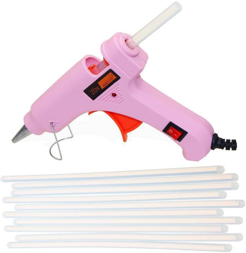 Hot Glue Gun with Glue Sticks | 20W Hot Melt Glue Gun With Anti Drip For Arts And Crafts, DIY Projects |Leak Proof Glue Gun With Strong Gumming Glue Sticks (Pink, 10 Sticks)-image-39