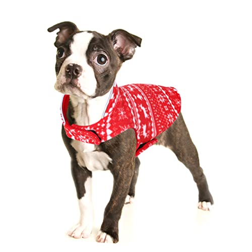 Disfraz Navideño de Polar para Perro Rojo 25x30 cm miniatura 3