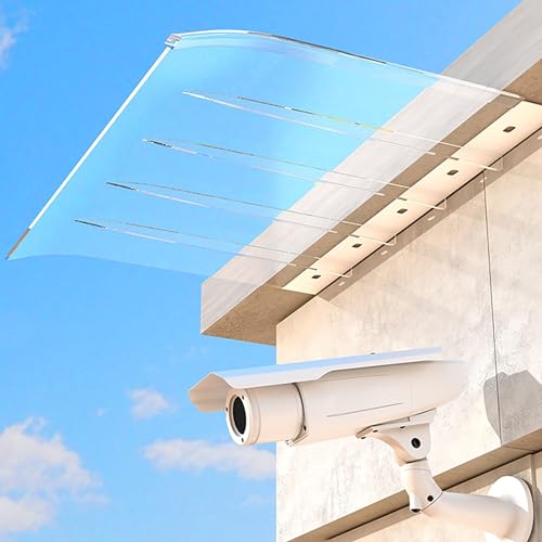 Front Door Canopy Rain Canopy,Curved Door Window Awning Canopy Transparent Door Canopy Self Cleaning Window Rain Shelter Front/Back Door Cover (40x40cm/16x16in)