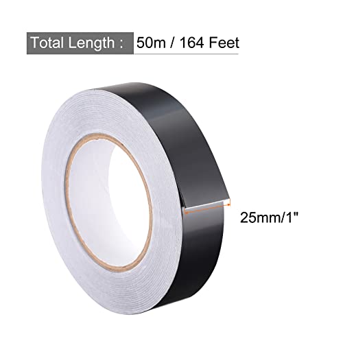 Image of Aluminum Foil Tape Adhesive Metal Tape, [for Sealing Patching Hot Cold HVAC, Duct, Pipe Insulation] - 1 inch /164ft /2.8 Mil /Black /2 Rolls