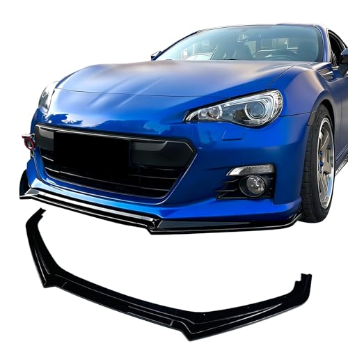 IKON MOTORSPORTS Front Bumper Lip, Compatible with 2013-2016 Subaru BRZ, CS Style Gloss Black PP