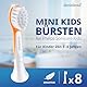 demirdental Ersatzbürsten für Kinder passend für Philips Sonicare Ersatzbürsten Kids, Compact Mini geeignet für 3-6 Jahre, entspricht HX6034 HX6038, Orange, 8er Set