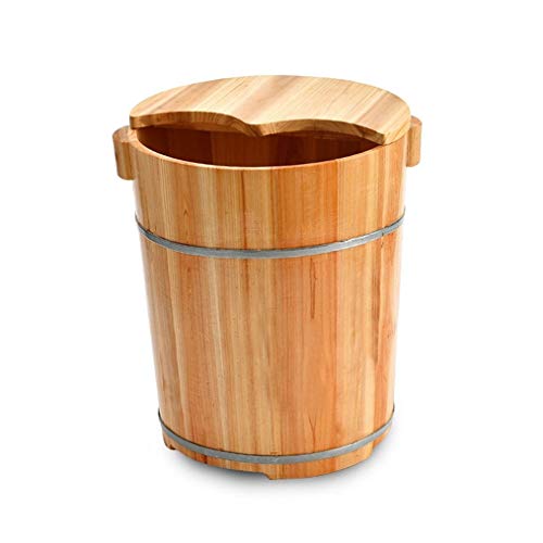 Baño de pies de madera estilo chino con tapa 30 cm