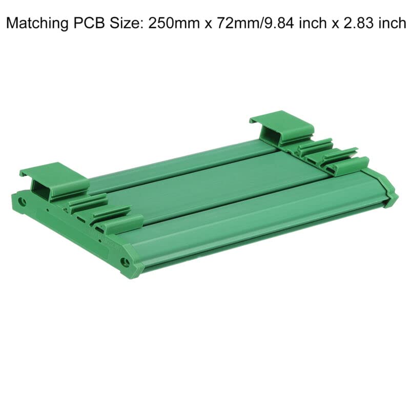 Tool parts DIN Rail Mount for Carrier for 250mm x 72mm PCB - Housing - Bracket - for Green