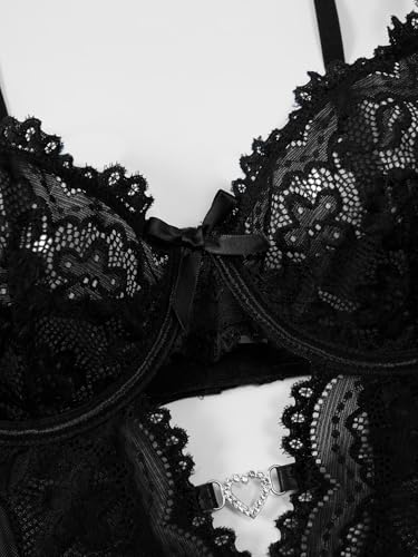 Image of Foxiny Sexy Lingerie Set 3 Piece Women Corset Bodysuit