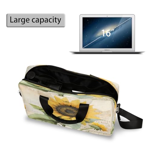Bolso para portátil con diseño de girasol 15.6 pulgadas miniatura 5