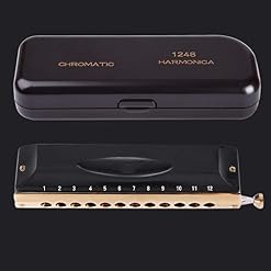 Harmonica Professional Player Étudiants Top Grade 12 Trous 48 Tons Harmonica Orgue à Bouche avec étui (Noir, Taille… - Les Beatles, Paul McCartney, John Lennon, RIngo Starr, George Harrison Harmonica Professional Player Étudiants Top Grade 12 Trous 48 Tons Harmonica Orgue à Bouche avec étui (Noir, Taille… – Image 3