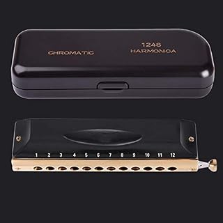 Harmonica Professional Player Étudiants Top Grade 12 Trous 48 Tons Harmonica Orgue à Bouche avec étui (Noir, Taille… - Les Beatles, Paul McCartney, John Lennon, RIngo Starr, George Harrison Harmonica Professional Player Étudiants Top Grade 12 Trous 48 Tons Harmonica Orgue à Bouche avec étui (Noir, Taille… – Image 3