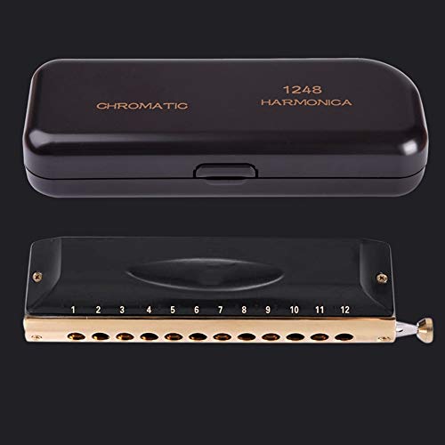 Harmonica Professional Player Étudiants Top Grade 12 Trous 48 Tons Harmonica Orgue à Bouche avec étui (Noir, Taille… - Les Beatles, Paul McCartney, John Lennon, RIngo Starr, George Harrison Harmonica Professional Player Étudiants Top Grade 12 Trous 48 Tons Harmonica Orgue à Bouche avec étui (Noir, Taille… – Image 4