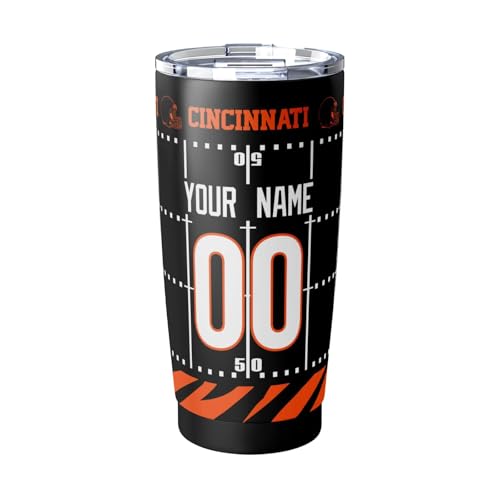 Image of ANTKING Cincinnati Tumbler 20 oz Travel Coffee Cup for Men Women Boy Custom Name Number Gifts