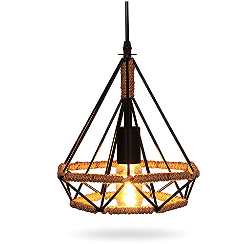 QPWYSH Lustre, Lustre de décoration de Club – Lampe à Suspension Design Creuse avec Barre en métal Antique, Lampe de Plafond LED E27, Base for Salle à Manger, Salon, Cuisine, îlot