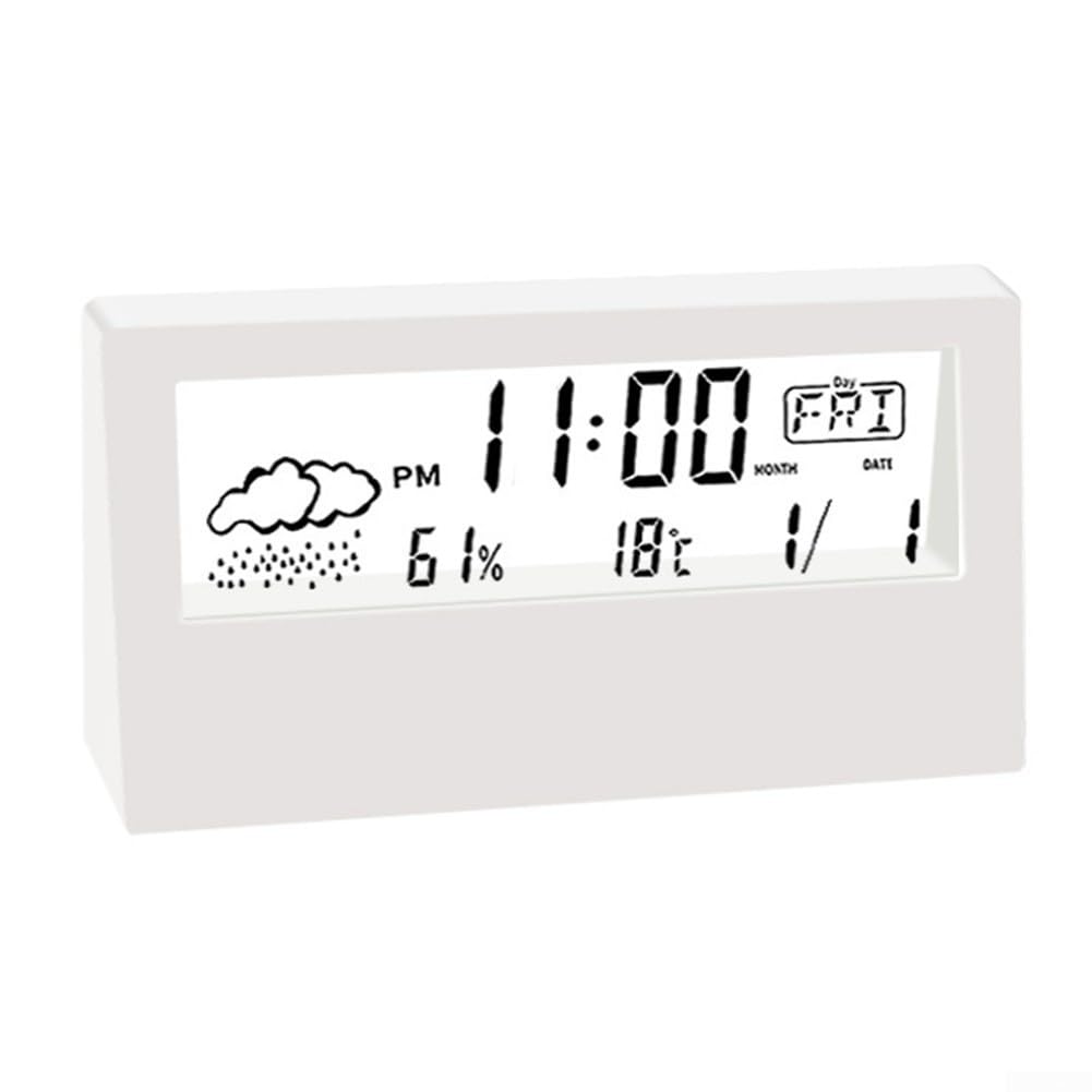 5-in-1 Led Digital Alarm Clock Calendar Weather Display Thermometer