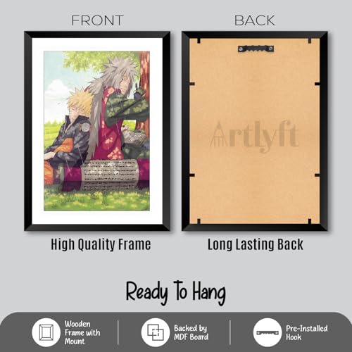 Image of ArtLyft Demon Slayer Anime Wall Frame A4 | Rengoku Quote Poster Frame | Motivational tanjiro - renguko Wall Art | Otaku Room Decor | Anim Lover Gift (Naruto)