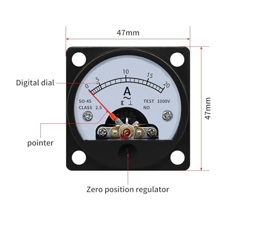 Instrument circulaire marin SO-45 AC 5A ampèremètre de tableau - 3