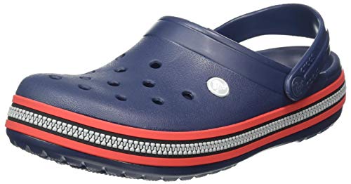 Crocs Men's Crocband Zipper Band Clog, Navy Scarlet, 9 #TOP10