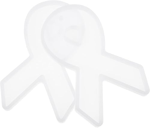 Miniatura 3 de EXCEART 8 pares de moldes de resina para aretes, moldes de resina epoxi, moldes de silicona con cinta de amor