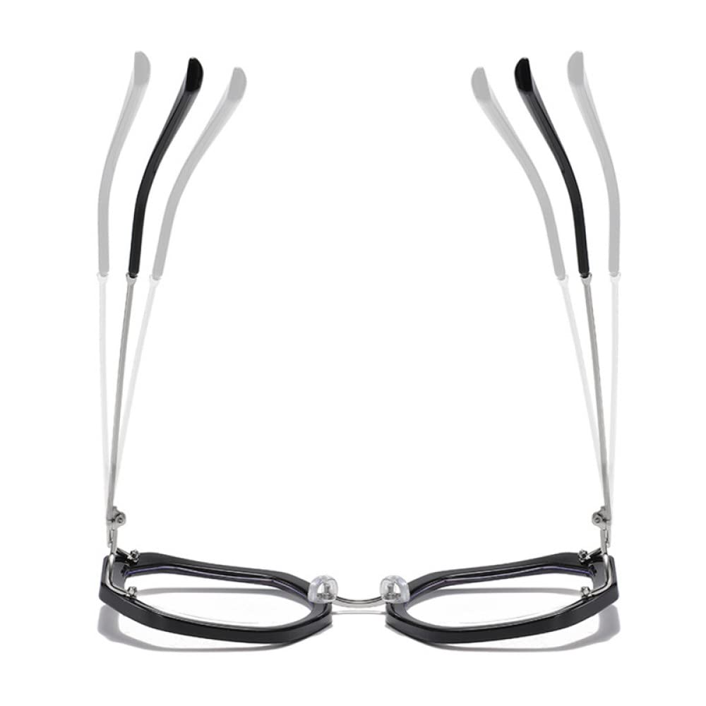 Retro Wielokąt Kwadratowe Kobiety Okulary Ramki Jasne Soczewki Okulary Zawias Wiosna Mężczyźni Okulary Ramki