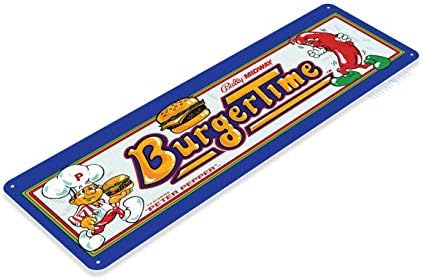 Tinworld Tin Sign: Burger Time Arcade Marquee Metal Decor Retro Console A266 image 5