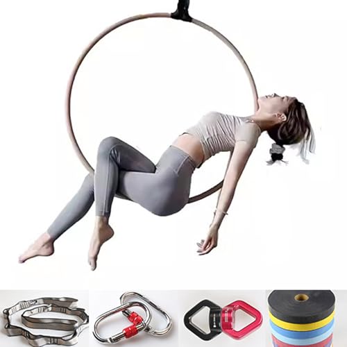 Aro profesional de Lyra de acero inoxidable, aro de circo de un solo punto para el hogar y el gimnasio