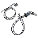 YUSSEQDD Juego de Grifo de Agua con Manguera y Cabezal Ducha Que equilibra el Agua fría y Caliente, garantizando una Experiencia Suave en el salón. Juego Grifo salón con Manguera y