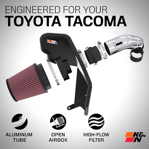 Image of K&N Cold Air Intake System: High-Flow Air Filter, Increase Performance & Towing: Compatible with 2024-2026 Toyota: Land Cruiser, Tacoma, 77-9043KP