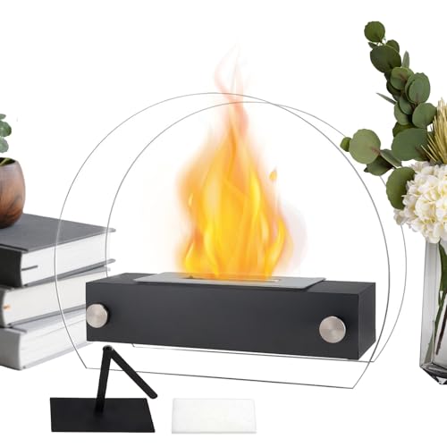 Fogón de mesa para exteriores | Estufa calentador portátil 35 x 12 x 28 cm para interiores y exteriores, chimenea de mesa – Para jardín, patio, balcón, picnic, casa, salón, cocina