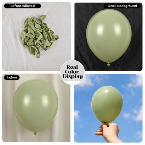 Image of Togvu Sage Green Balloons, 50Pack 5 Inch Small Mini Light Green Balloons