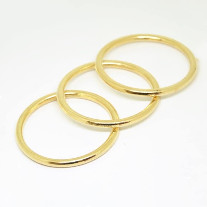LIUXIN 100 STÜCKE DIY Leder Handwerk Taschenriemen Zubehör Metall O Ring Schnalle 10mm/15mm/20mm/25mm/30mm/35mm/40mm/45mm/50mm/60mm/65mm/70mm