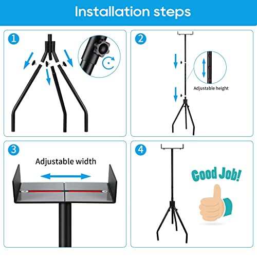 Wegxy Universal Speaker Stand, Height Adjustable Speaker Stands,Surround Sound Speaker Stands For Satellite And Small Bookshelf Speakers 1 Pair Extends From 35.8 To 47.6 Inches(Speakers Not Included) #TOP6