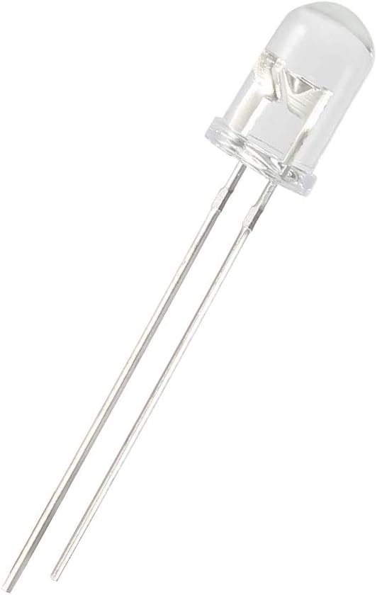 uxcell 20pcs 5mm 940nm Infrared Emitter Diode DC 1.2V LED IR Emitter Light Emitting Diodes Clear Round Head 7 Meters Emission Distance for Arduino