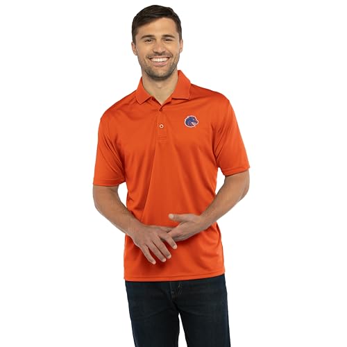 Vantage Apparel Men's Collegiate Premium Moisture Wicking Team Color Icon Polo, Boise State Broncos, 3X-Large