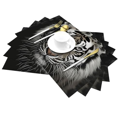 Sets de table en PVC lavables pour repas de mariage et fêtes - 6