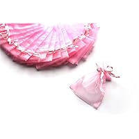 Sacchetti in organza, dimensioni: 10 x 7,5 cm, 75 pezzi, Organza, Lilla