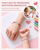 UPROMI First Day of Preschool Pre K Bracelet Back to School Mommy and Me Mom Mother Daughter Back to School Gifts