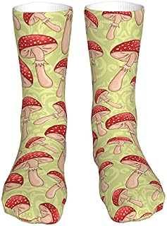 883 Compression Socks Mushroom Pattern Sports Socks Comfort Athletic Socks Soft Calf Socks For Hiking Trekking Jogging 40cm