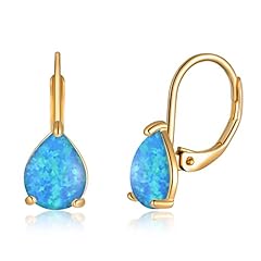 Gold plated-Blue opal