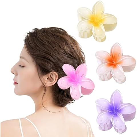 WUBAYI 4 Pcs Non-Slip Flower Hair Clips Cover