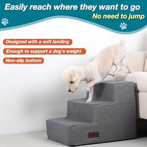  Dog-Stairs-for-Small-Dogs-Dog-Steps-for-Couch-and-Bed-Non-Slip-Bottom-Pet-Stairs-for-small-dogs-or-cats-Grey-3-Steps