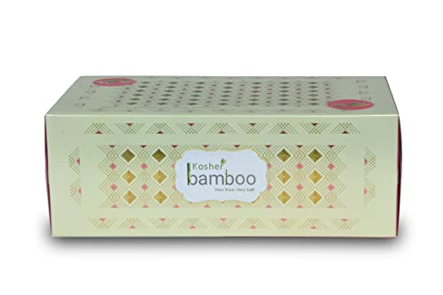 Image of Kosher Bamboo Facial Tissue Box - Pack of 4 - Made of Pure bamboo Pulp - 2 Ply - 100 pulls each (IvoryGold)