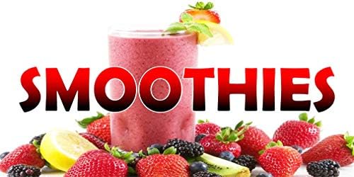 Smoothies with Background Style 2 Decal Sticker Retail Store Sign 8" image 2