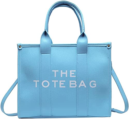 Oncjeys PU Tote Bag for Women Simple Large-Capacity Tote Bag Handbag Zipper Fashion Tote Bag Medium