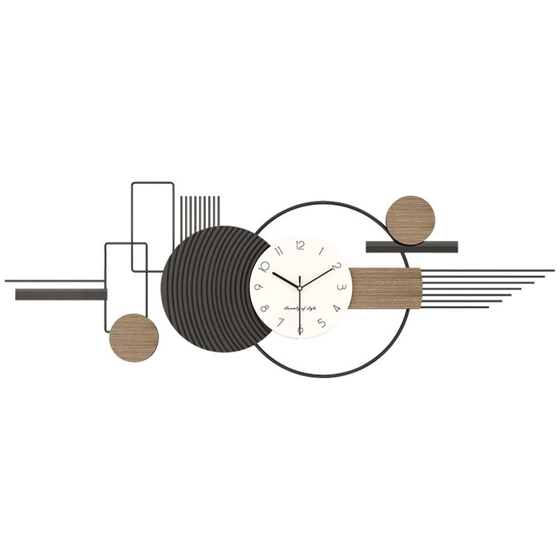 Grande orologio da parete - Orologio al quarzo silenzioso bianco e nero for soggiorno, ufficio, camera da letto, design elegante, durevole e decorativo(130 * 45cm)