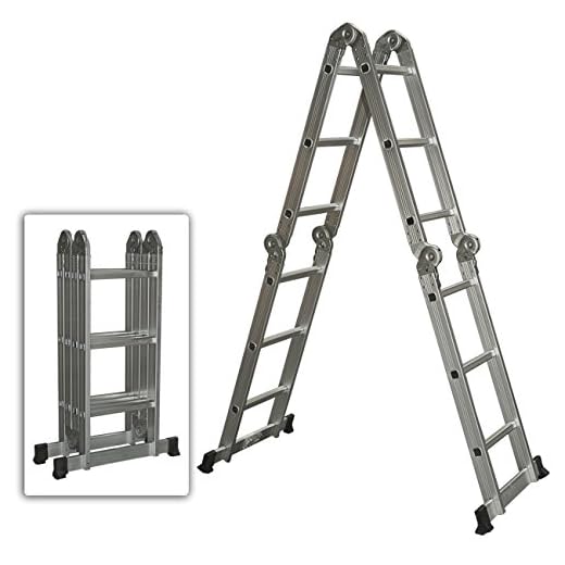 Best Choice Products Multi Purpose Aluminum Ladder Folding Step Ladder Extendable Heavy Duty