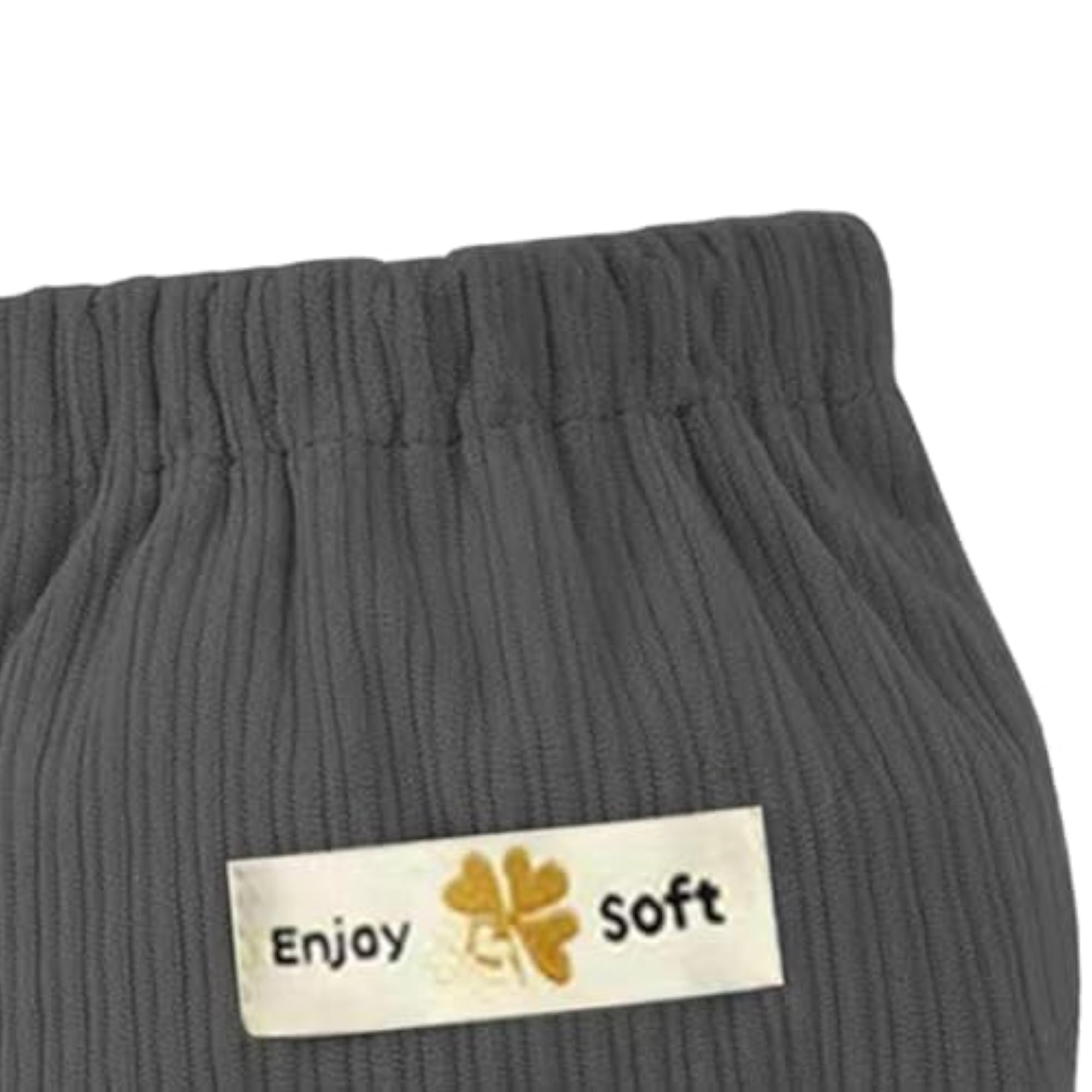 Corduroy Cosmetic Bag for Perfume and Headphones, Dark Grey
